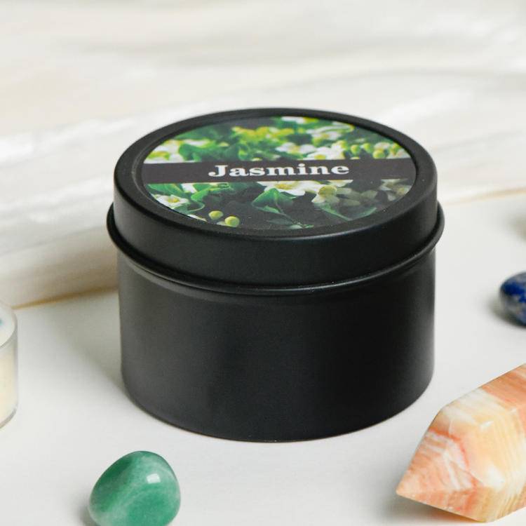 Crystal-Infused Aromatherapy Tin Candle — Travel Size (13 Scents)