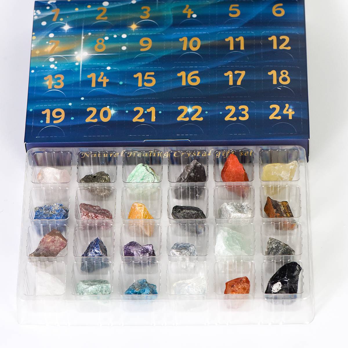 Bring Nature Home — 24-Day Natural Crystal Blind Box (Raw, Tumbled & Carved Specimens)