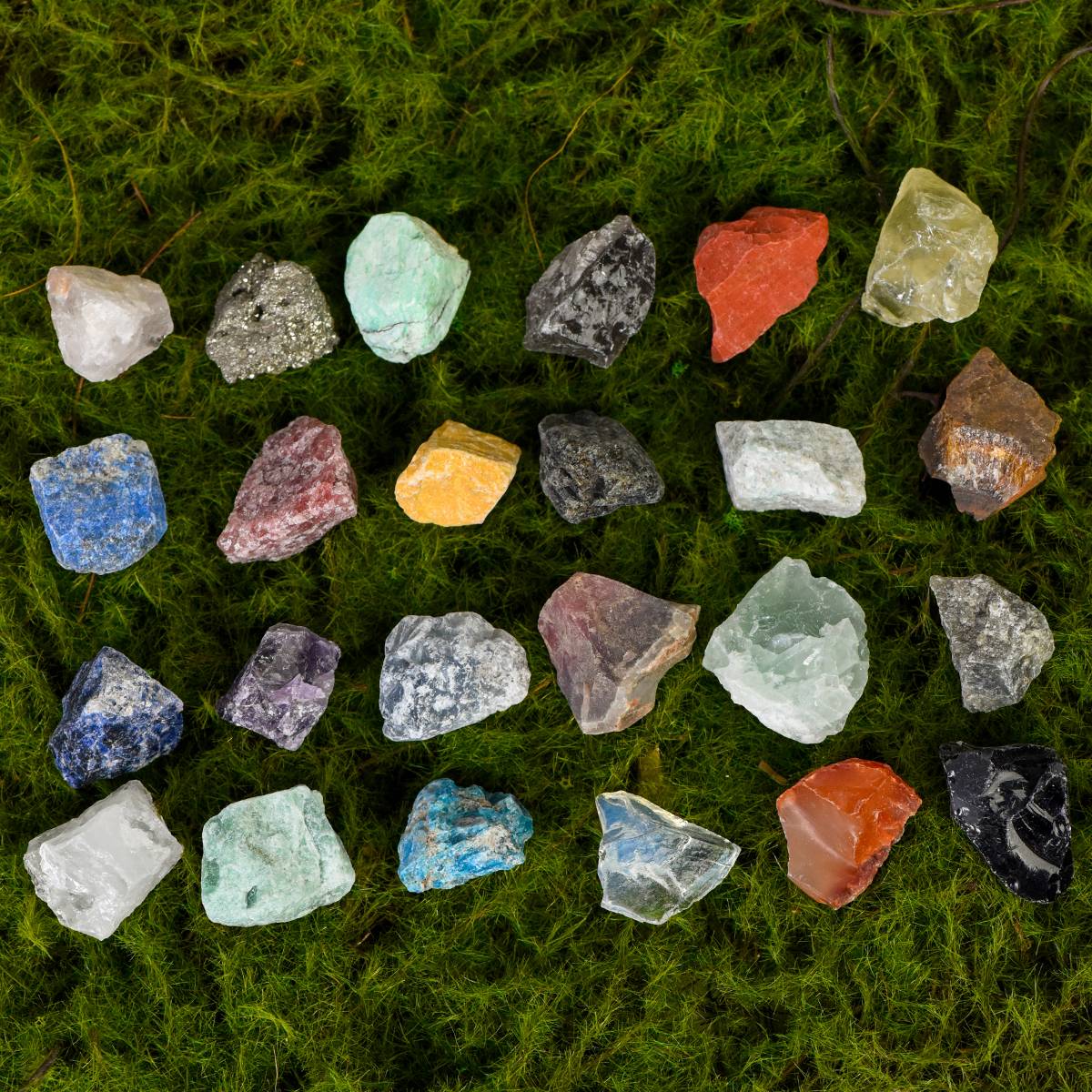Bring Nature Home — 24-Day Natural Crystal Blind Box (Raw, Tumbled & Carved Specimens)