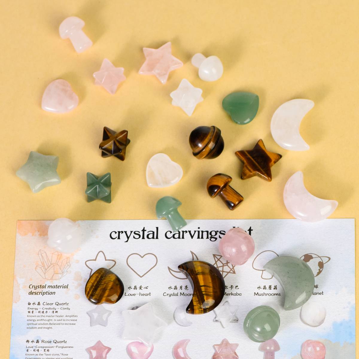 Bring Nature Home — 24-Day Natural Crystal Blind Box (Raw, Tumbled & Carved Specimens)