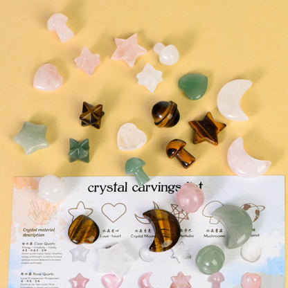 Bring Nature Home — 24-Day Natural Crystal Blind Box (Raw, Tumbled & Carved Specimens)