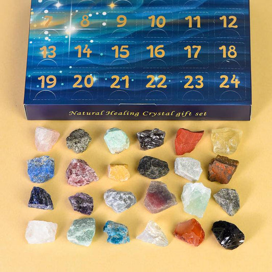 Bring Nature Home — 24-Day Natural Crystal Blind Box (Raw, Tumbled & Carved Specimens)
